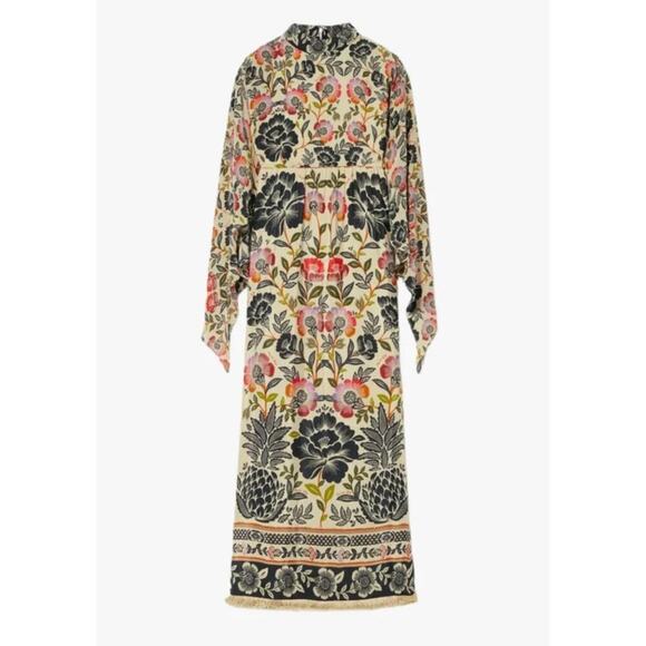 FARM Rio Dresses & Skirts - Farm Rio Women's Maxi Dress Long Sleeve Romantic Garden Size Large NWT